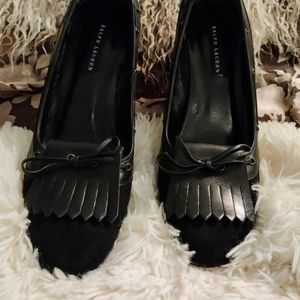 Ralph Lauren suede and leather herls